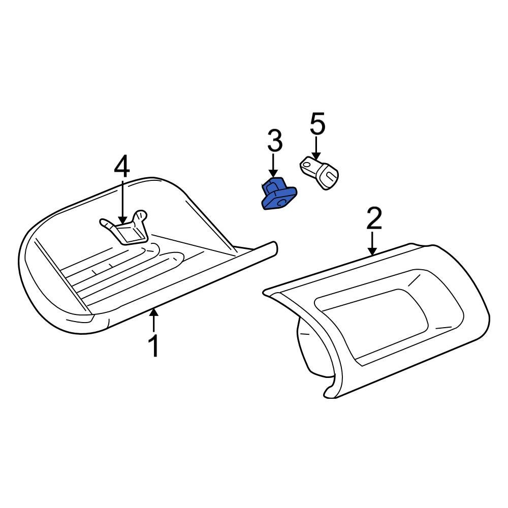 Plymouth OE P894WL5 Front Glove Box Latch