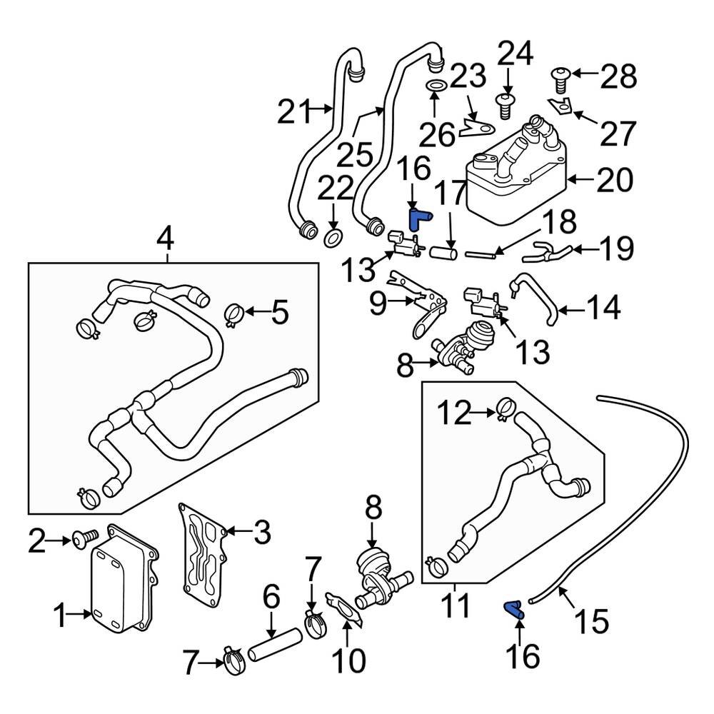 Porsche OE 94811012600 Vacuum Line Adapter