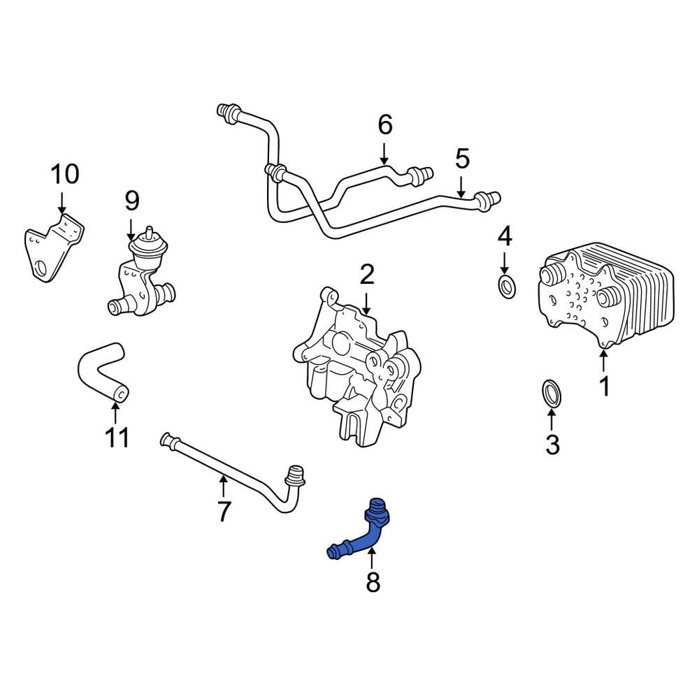 Porsche OE 99630707705 - Engine Coolant Pipe