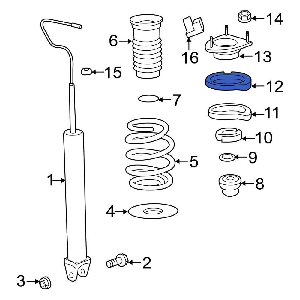 Porsche OE 9P1412269 Upper Coil Spring Spacer