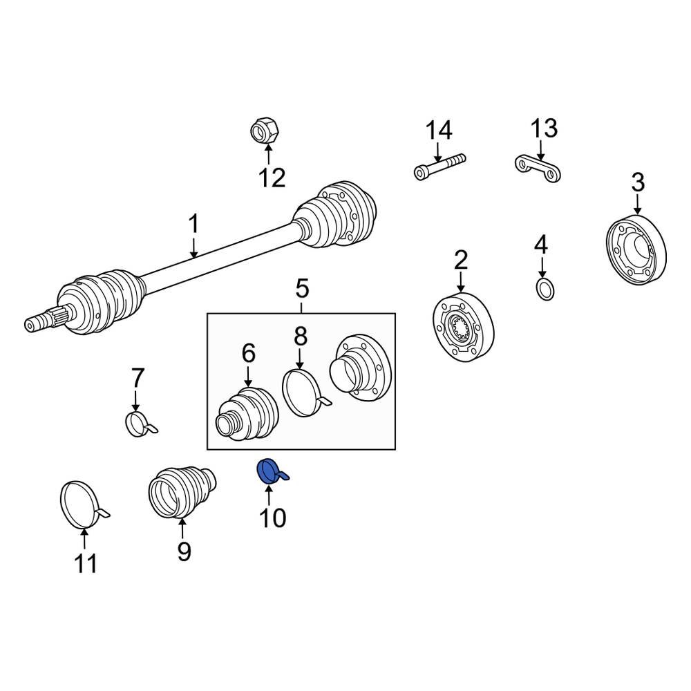 Porsche OE 99734995700 Front Inner CV Joint Boot Band