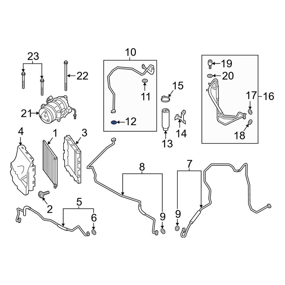 Porsche OE 99970765240 A/C Refrigerant Line ORing