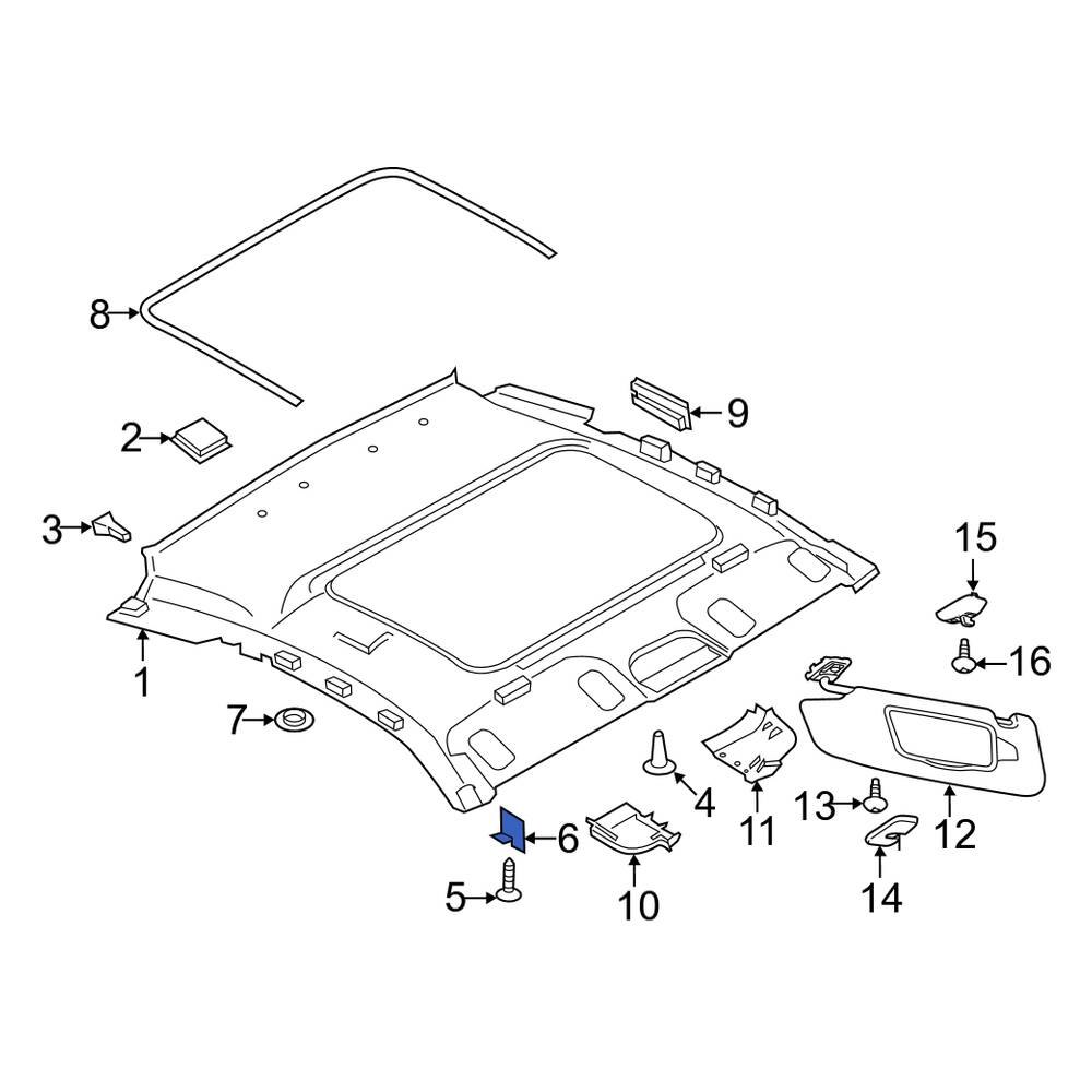 Porsche OE 95873163300 - Lower Liftgate Trim Panel Clip