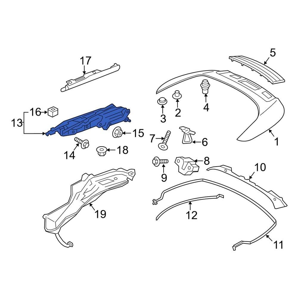 Porsche OE 9P1871033B - Left Convertible Top Hinge