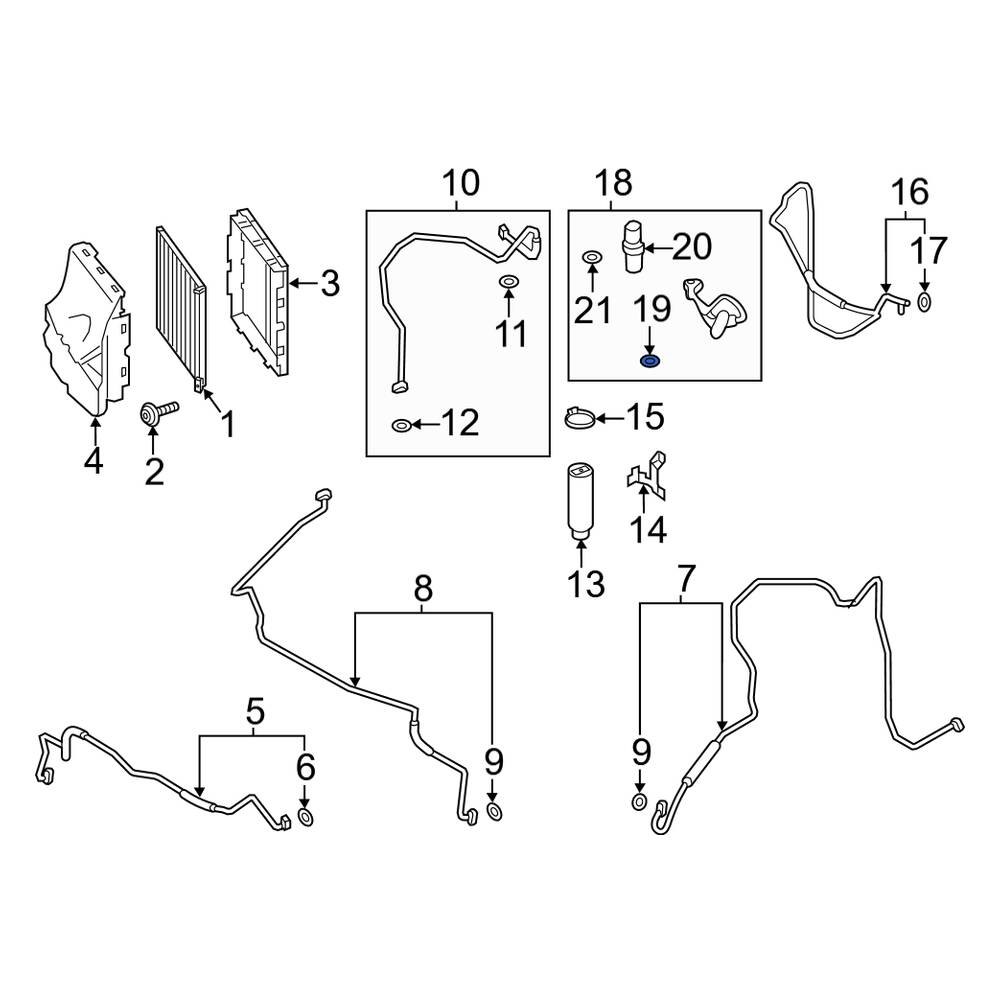 Porsche OE 95557374901 A/C Refrigerant Line ORing