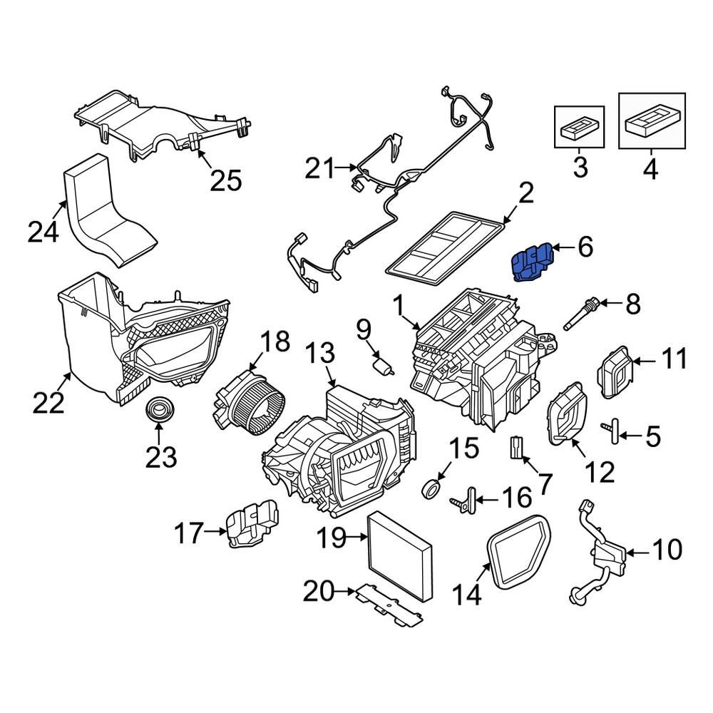 Porsche OE PAB820511F - HVAC Air Inlet Door Actuator