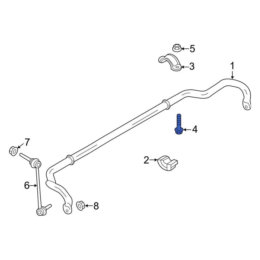 Porsche OE PAF106802 Front Suspension Stabilizer Bar Bracket Bolt