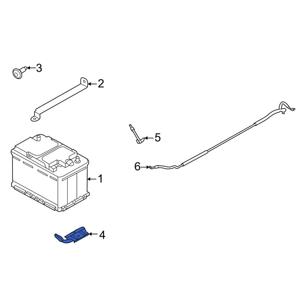 Porsche OE 9P3915345 Battery Hold Down Frame