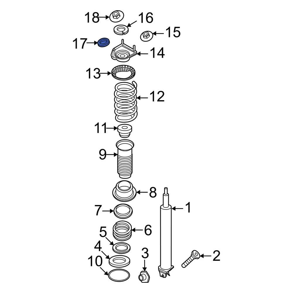 Porsche OE WHT008575 Upper Shock Mount Washer
