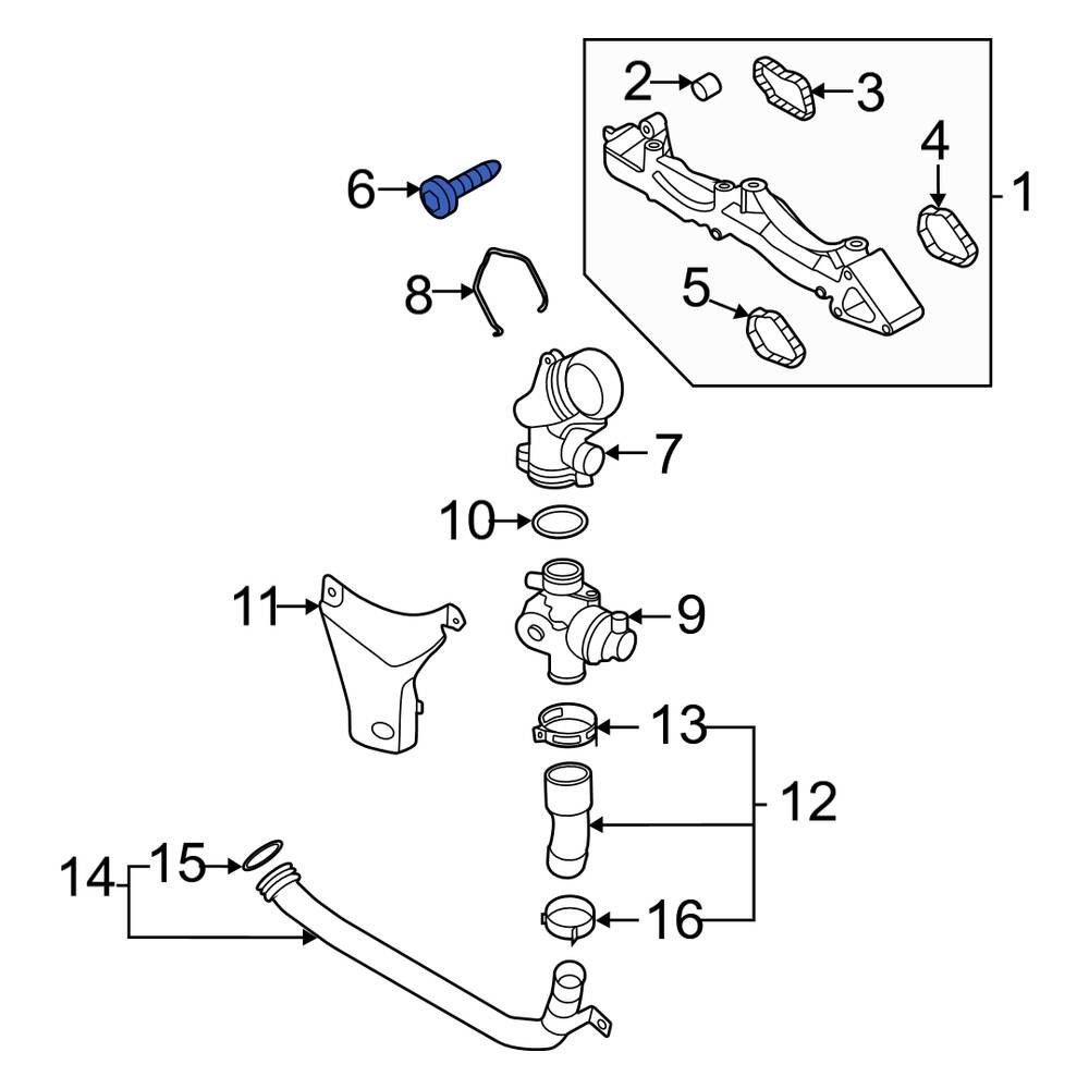 Porsche OE WHT001703 - Engine Mount Support Bracket Bolt