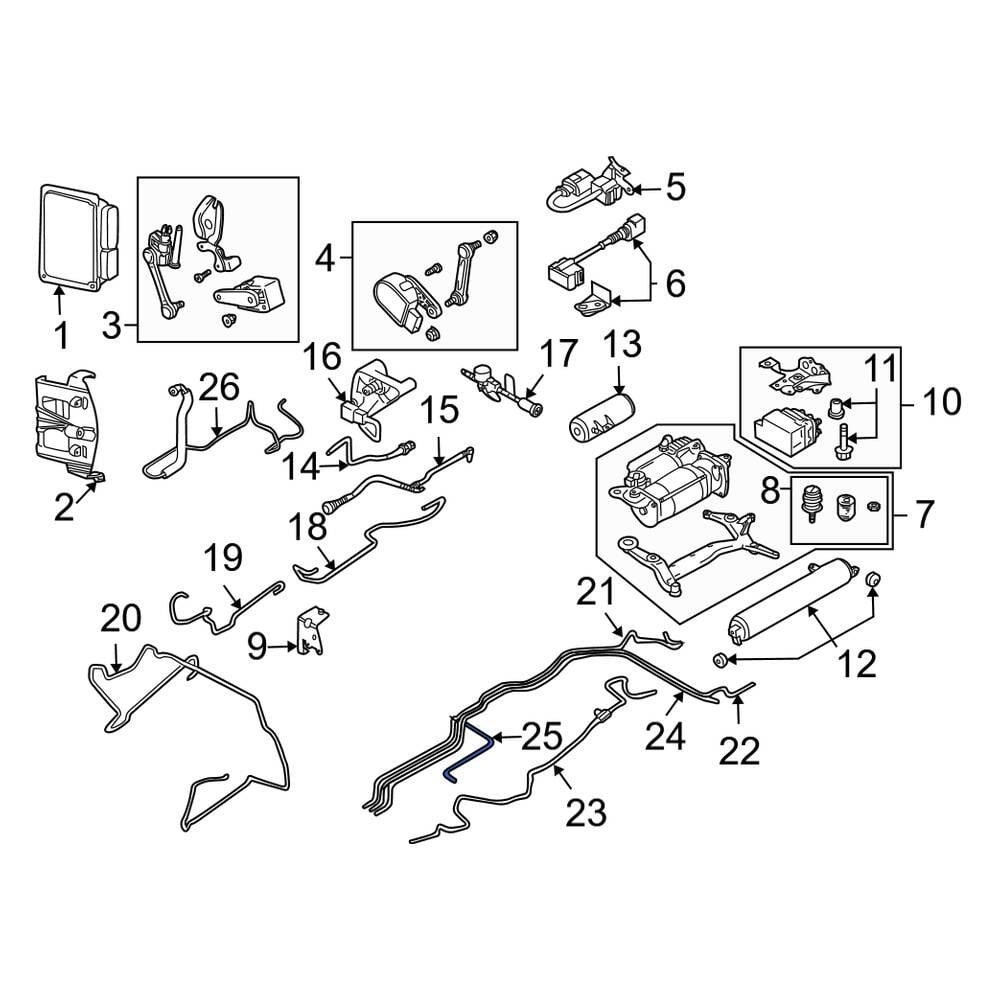 Porsche OE 95535806700 - Air Suspension Compressor Line