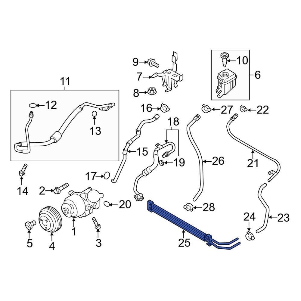 Porsche OE 95834706900 - Power Steering Cooler