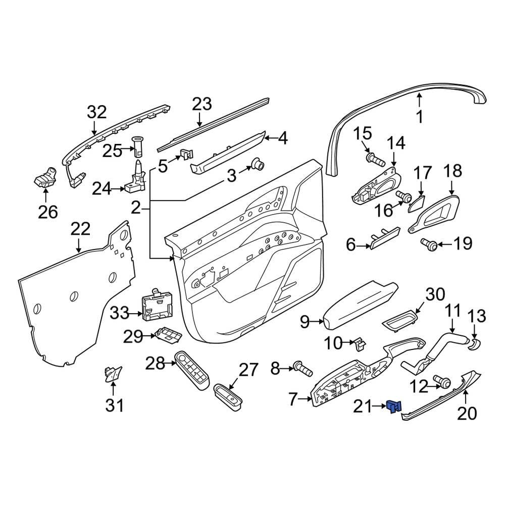 Porsche OE 9A7867190A - Door Trim Molding Clip