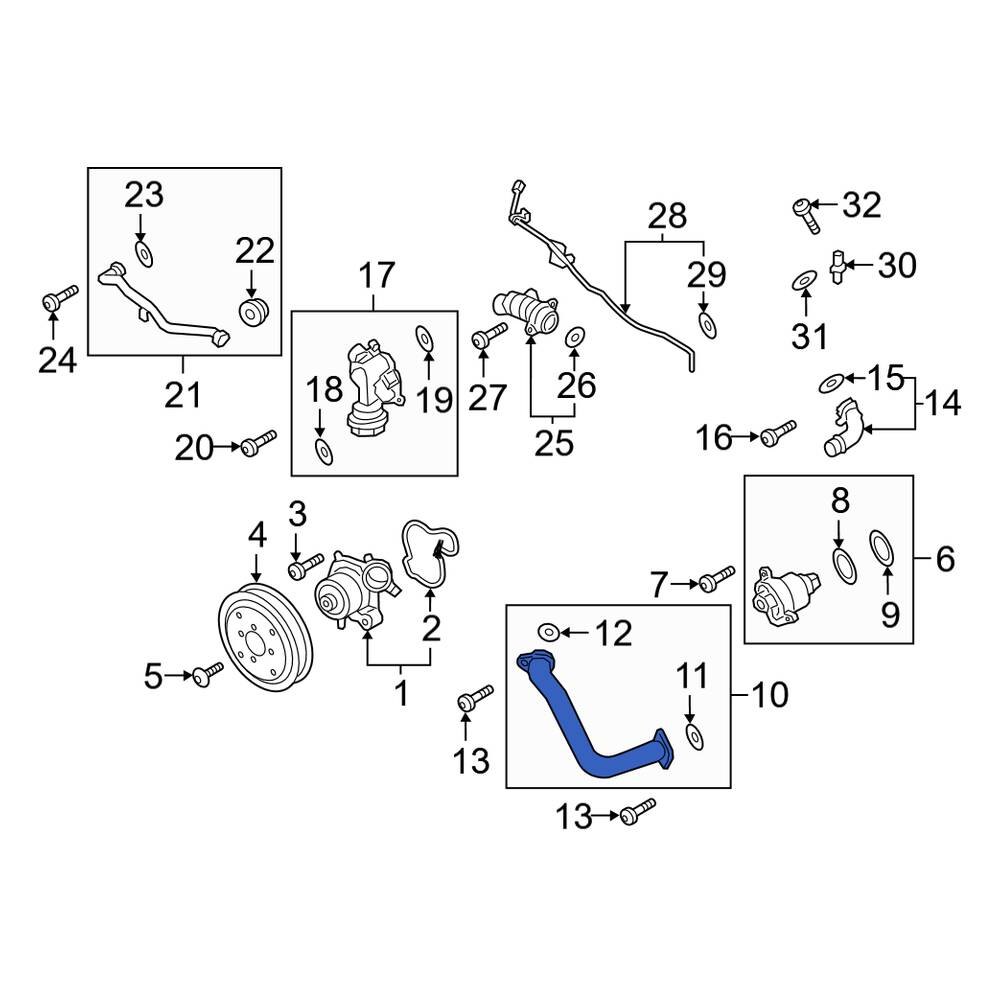 Porsche OE PAB121481A Engine Coolant Pipe