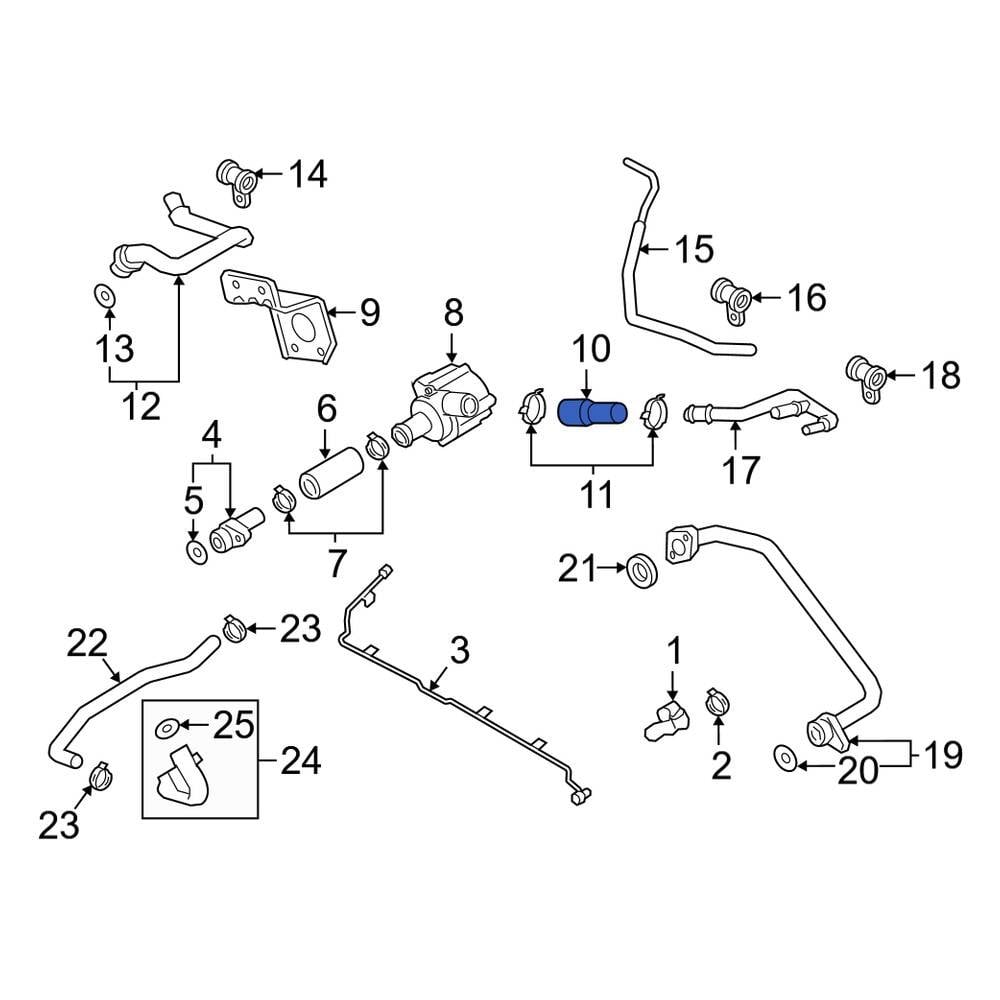 Porsche OE 9A712105410 - Radiator Coolant Hose