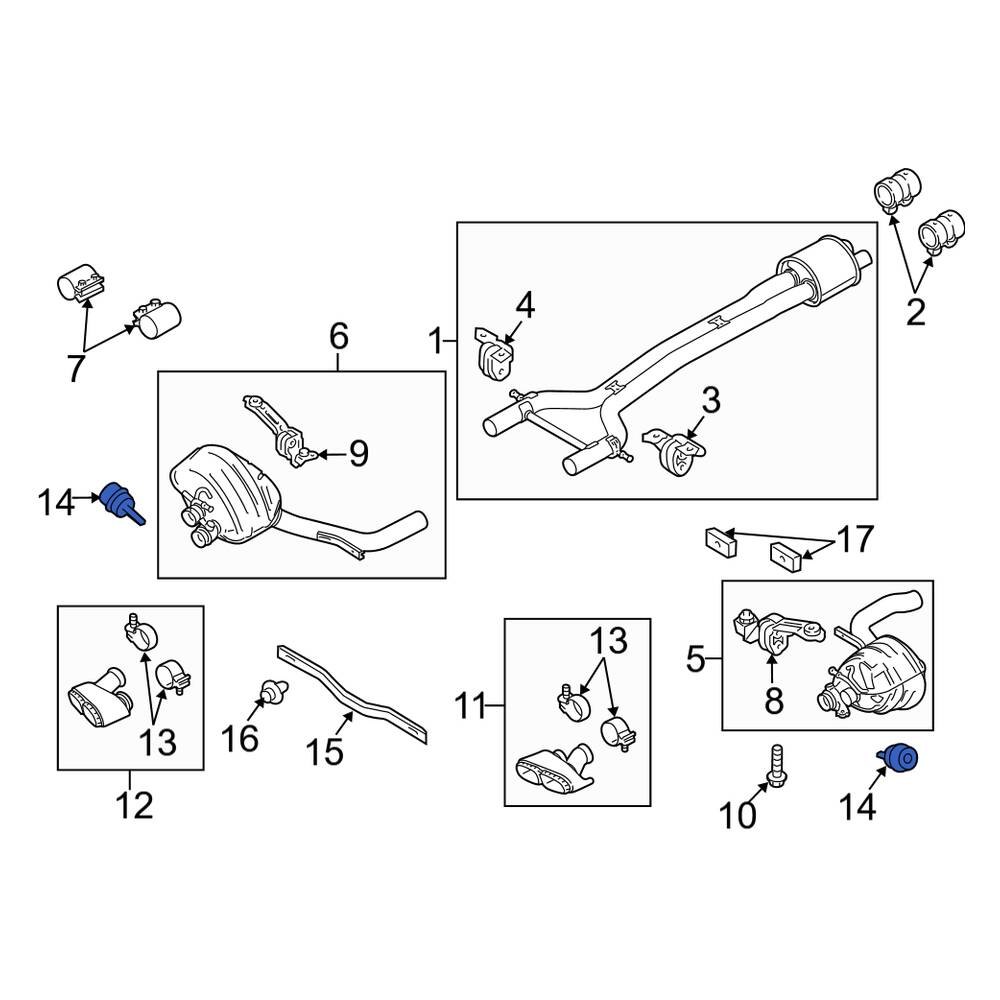 Porsche OE 7PP253835 Exhaust Back Pressure Regulator