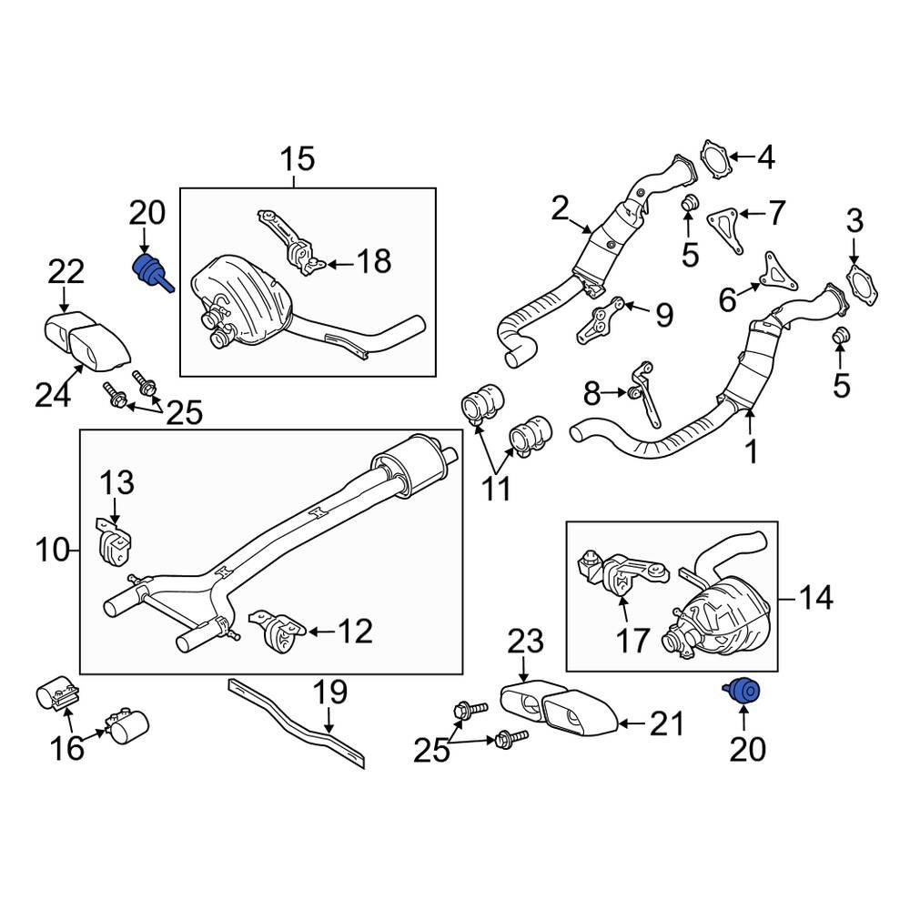Porsche OE 7PP253835 Exhaust Back Pressure Regulator