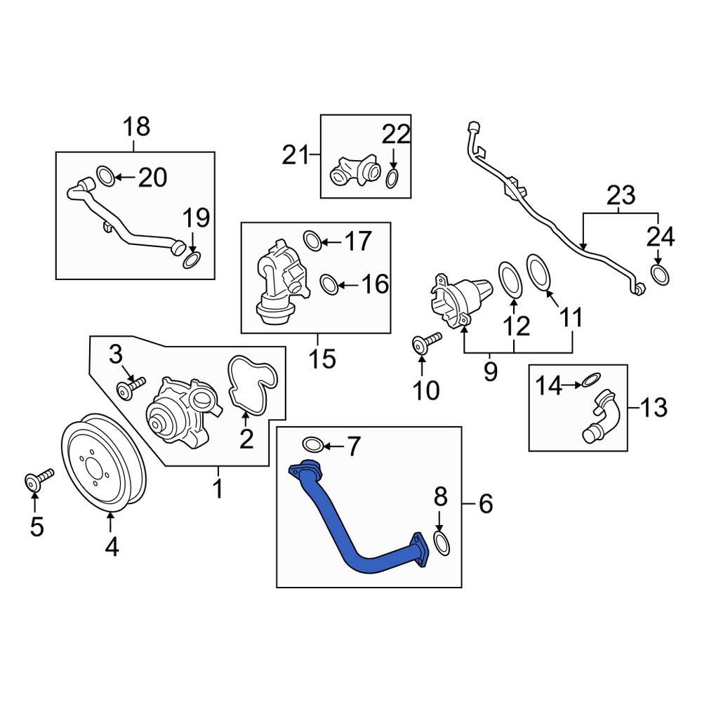 Porsche OE PAB121481A Engine Coolant Pipe