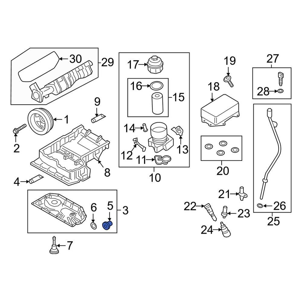 Porsche OE PAF911679 - Engine Oil Drain Plug