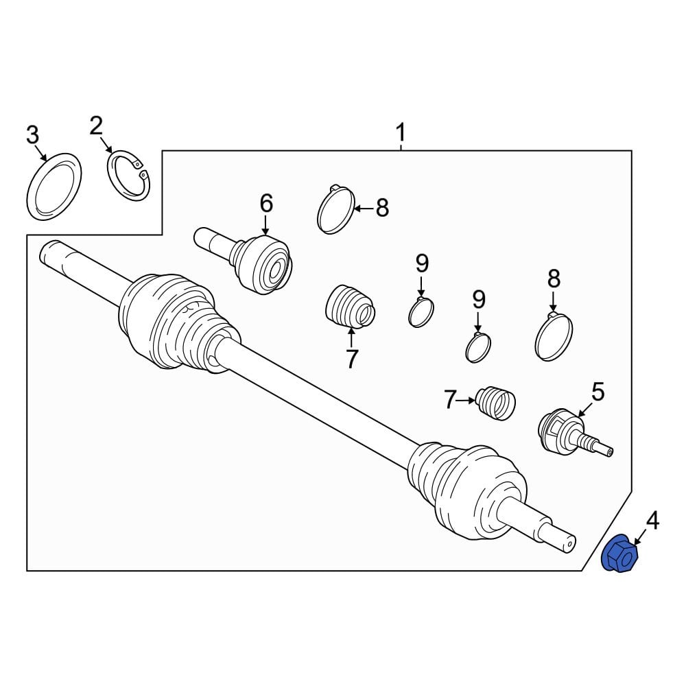 Porsche OE WHT007021 - CV Joint Nut