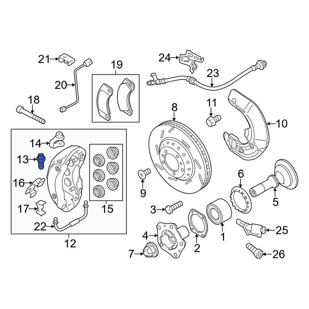 Porsche OE 8A0615273 Front Brake Bleeder Screw
