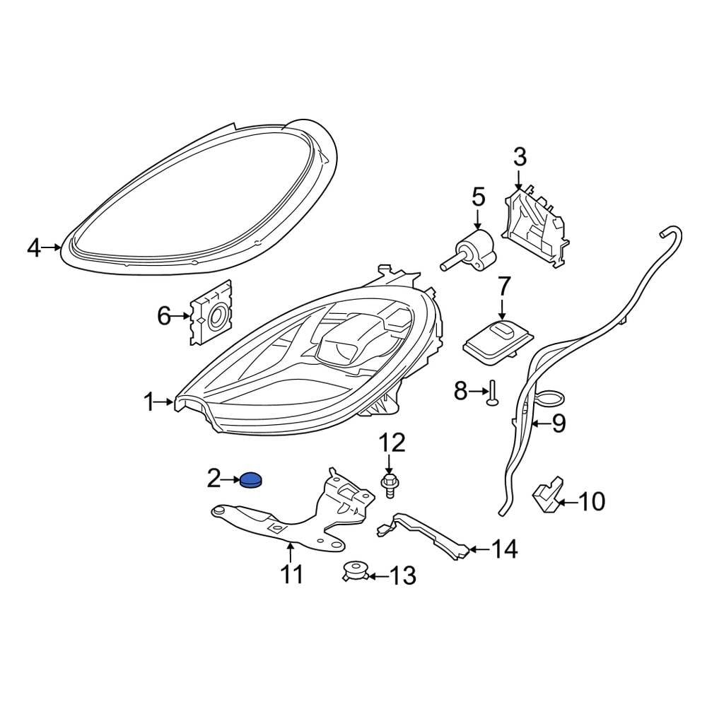 Porsche OE 99763126701 Front Headlight Housing Vent Tube