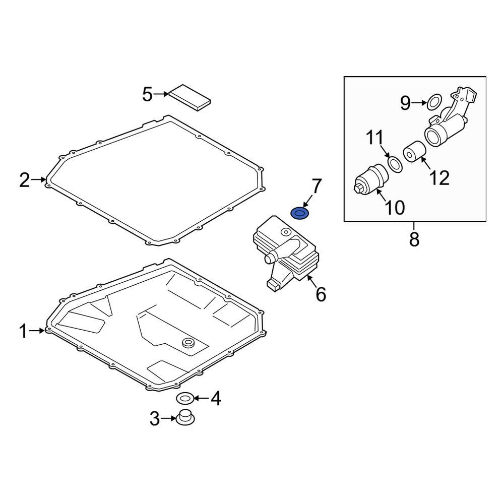 Porsche OE WHT003379 Automatic Transmission Filter ORing