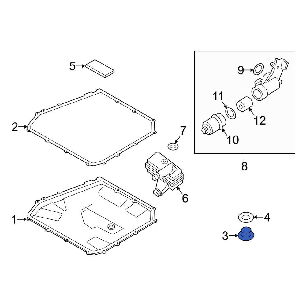 Porsche OE PAF005282 Transmission Drain Plug