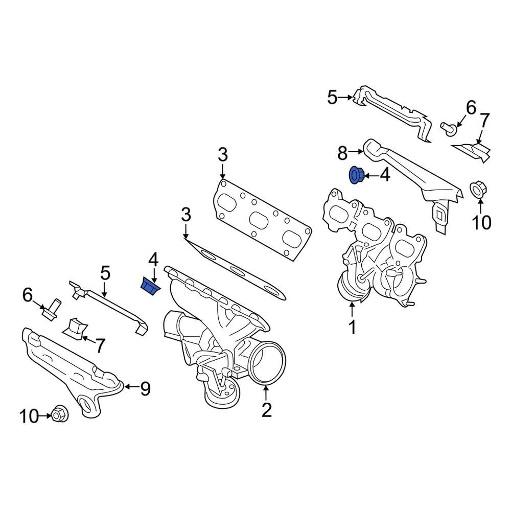 Porsche OE PAF007634 Exhaust Heat Shield Nut