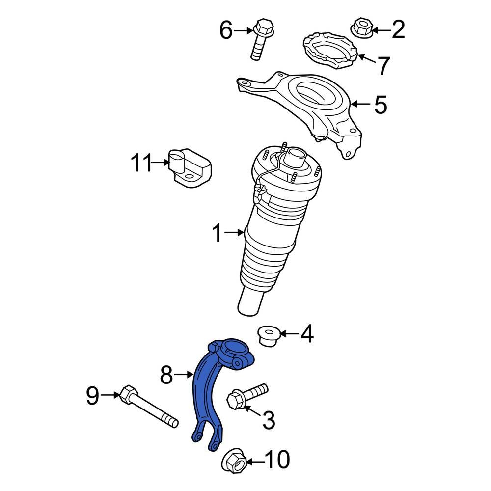 Porsche OE 95B412321B Front Suspension Shock Absorber Mount