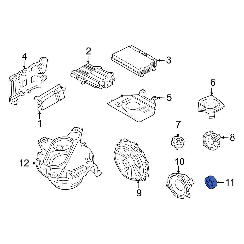 Porsche OE 7PP035415J - Center Speaker