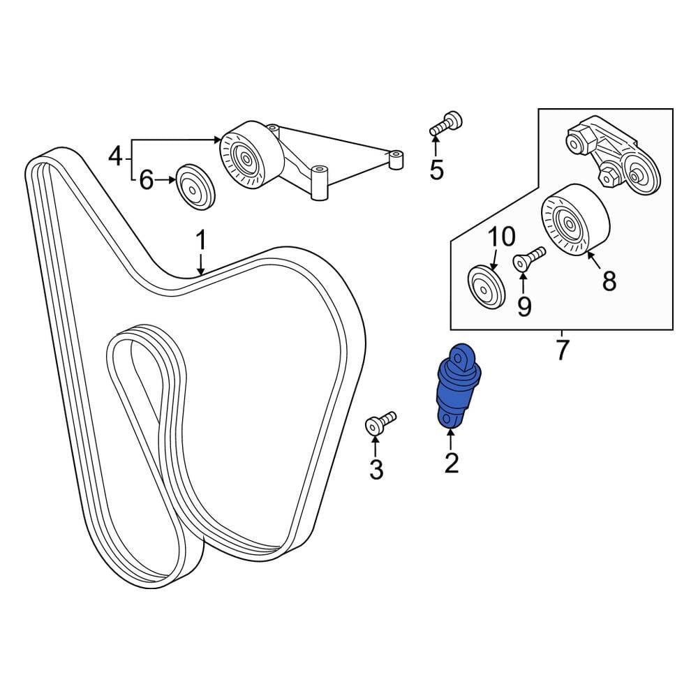 Porsche OE 0PB903317 - Belt Tensioner Damper