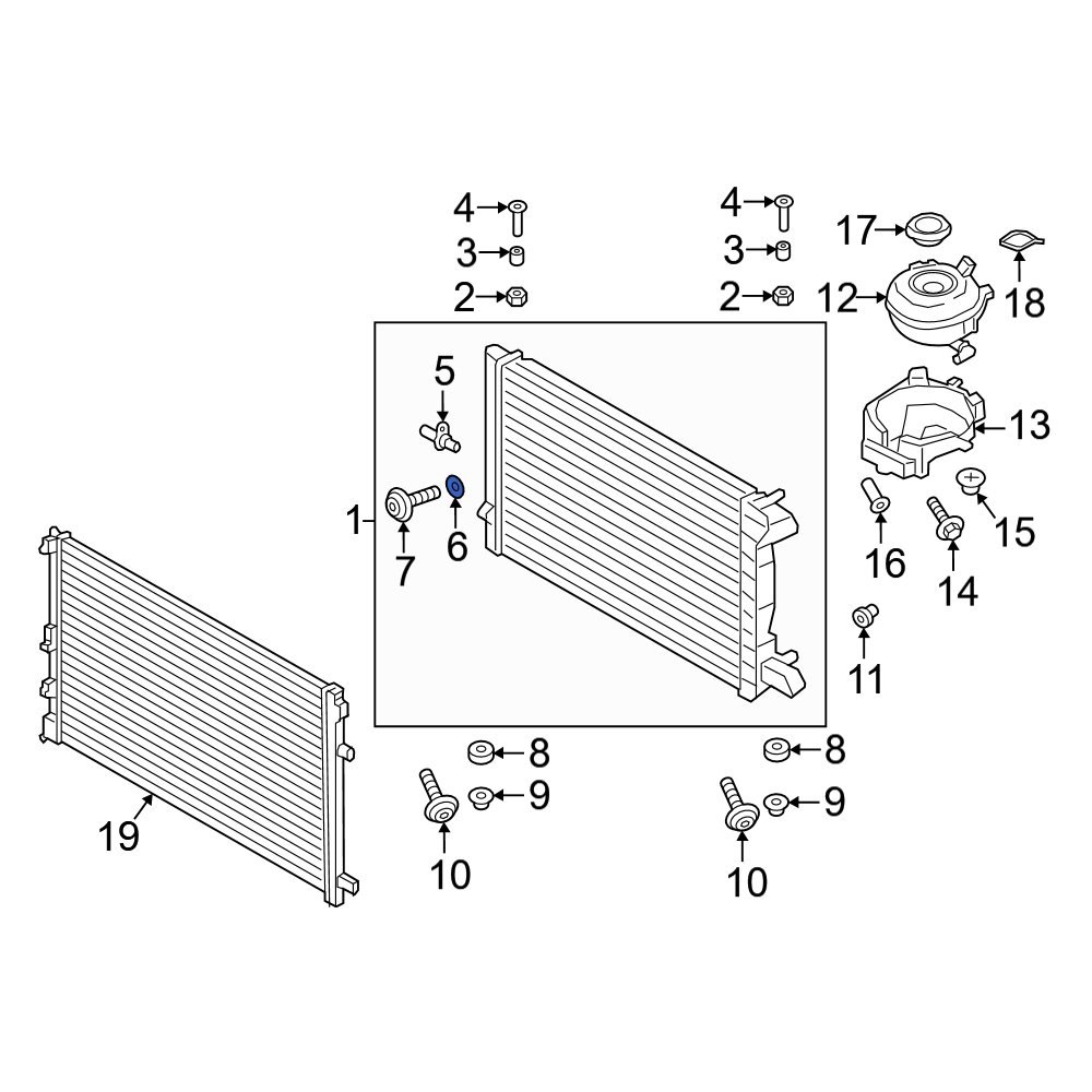 Porsche OE WHT002287B - Engine Coolant Temperature Sensor O-Ring