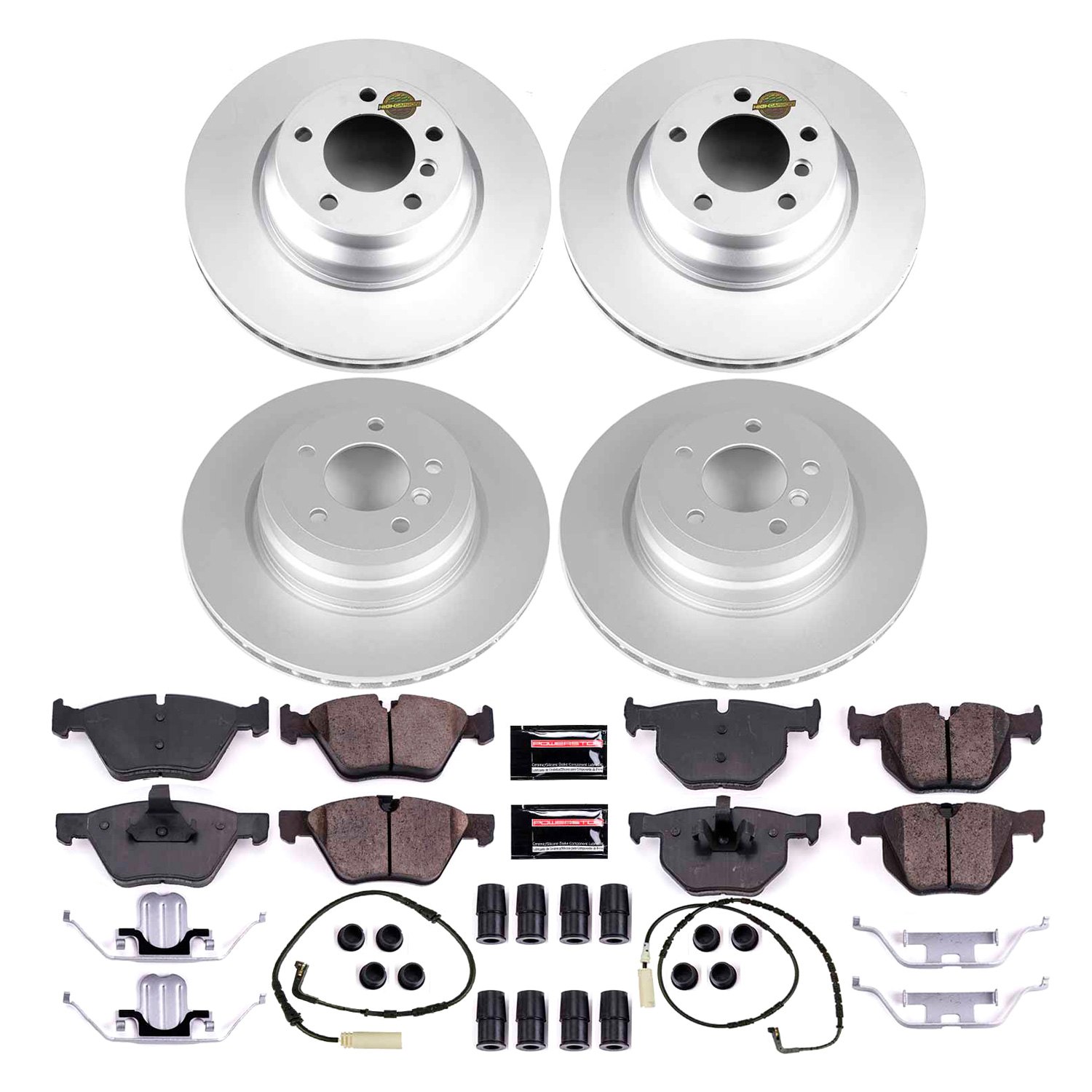 PowerStop® CRK2886 Z17 Evolution Geomet® Plain Front and Rear Brake Kit