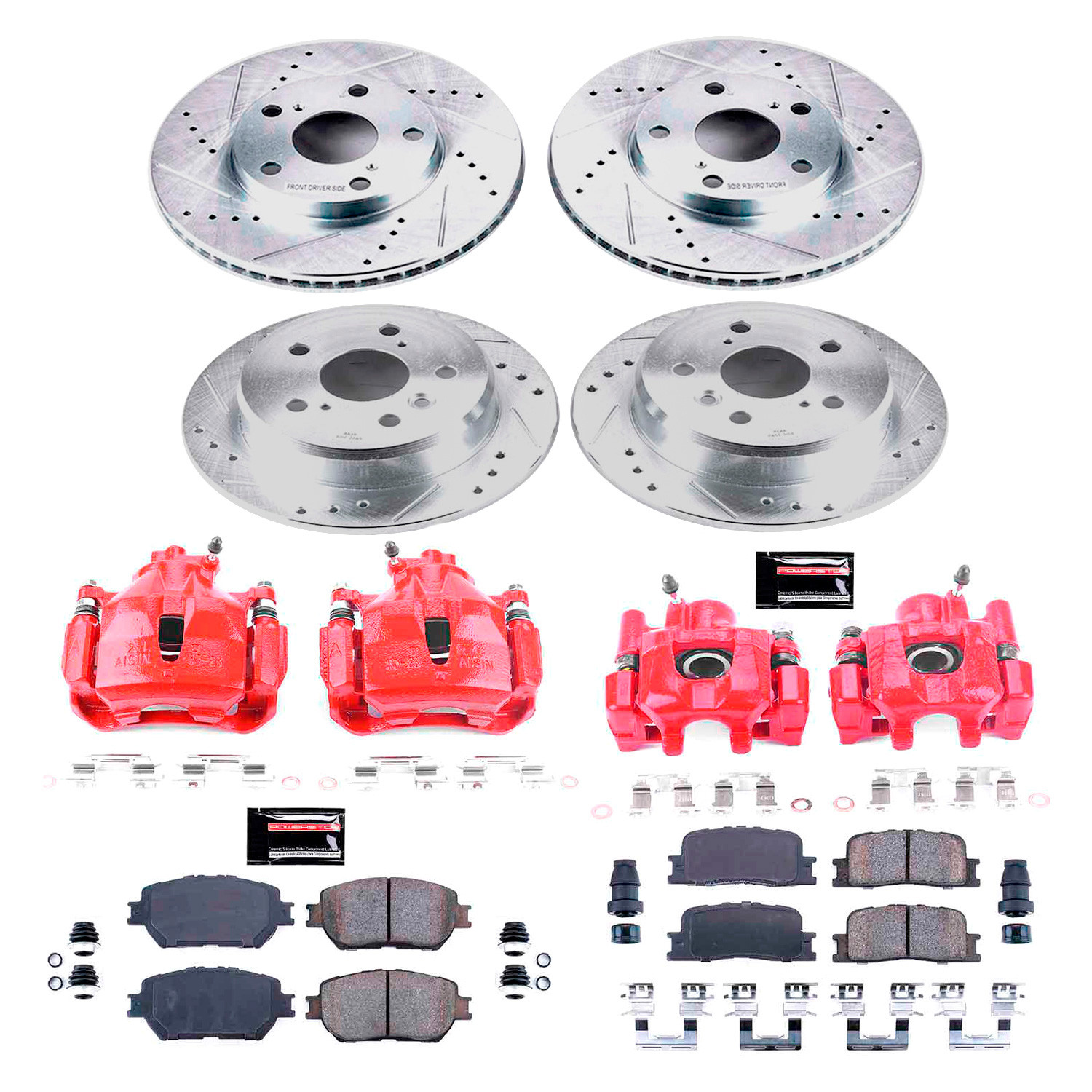 PowerStop Rear Z23 Evolution Sport Brake Kit w/ Calipers | Oldsmobile Alero (1999–2004) (KC1558A) main image 1