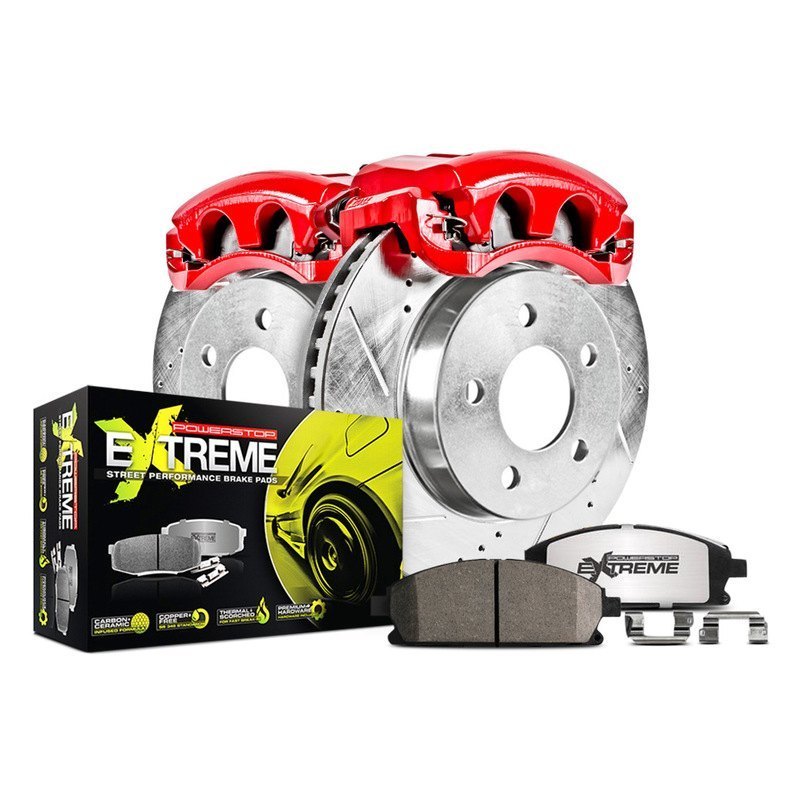 Power Stop® - 1-Click Street Warrior Z26 Drilled and Slotted Brake Kit