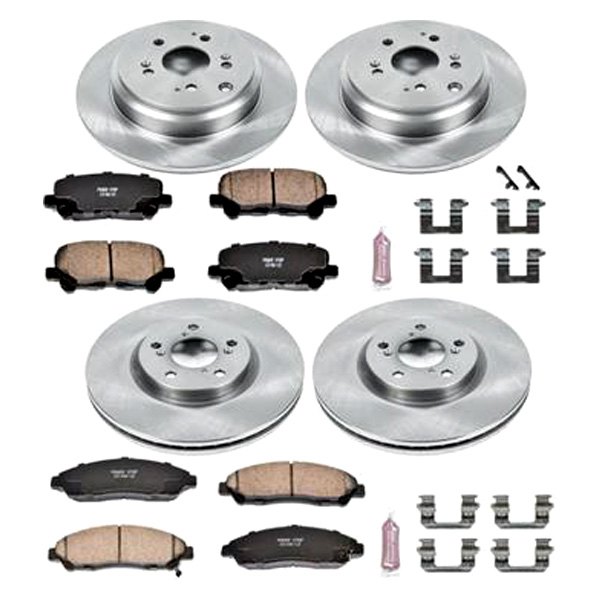 Ceramic Pads and Brake Calipers Power Stop KCOE5381 Autospecialty Rear Kit Rotors