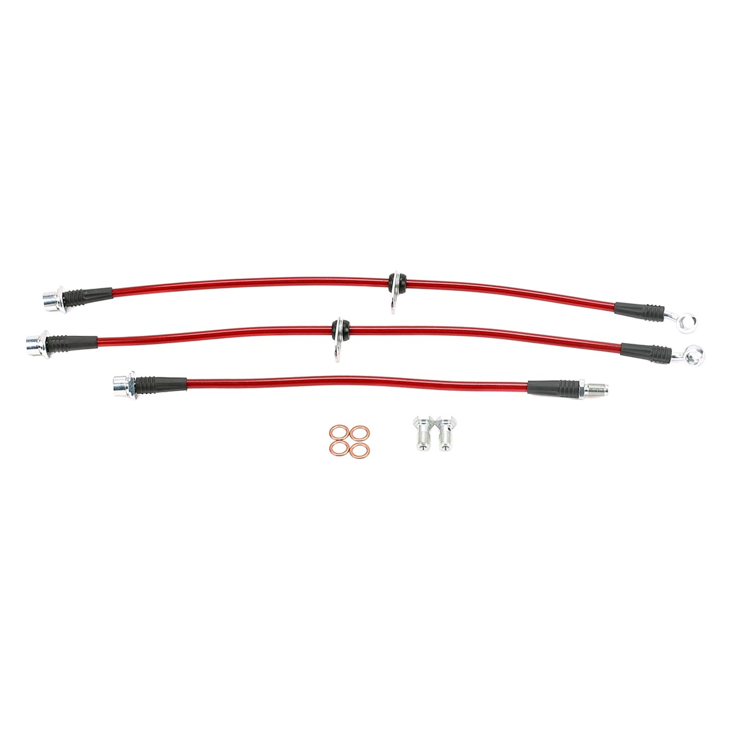 PowerStop® BH00005 Stainless Steel Braided Front and Rear Brake Hose Kit