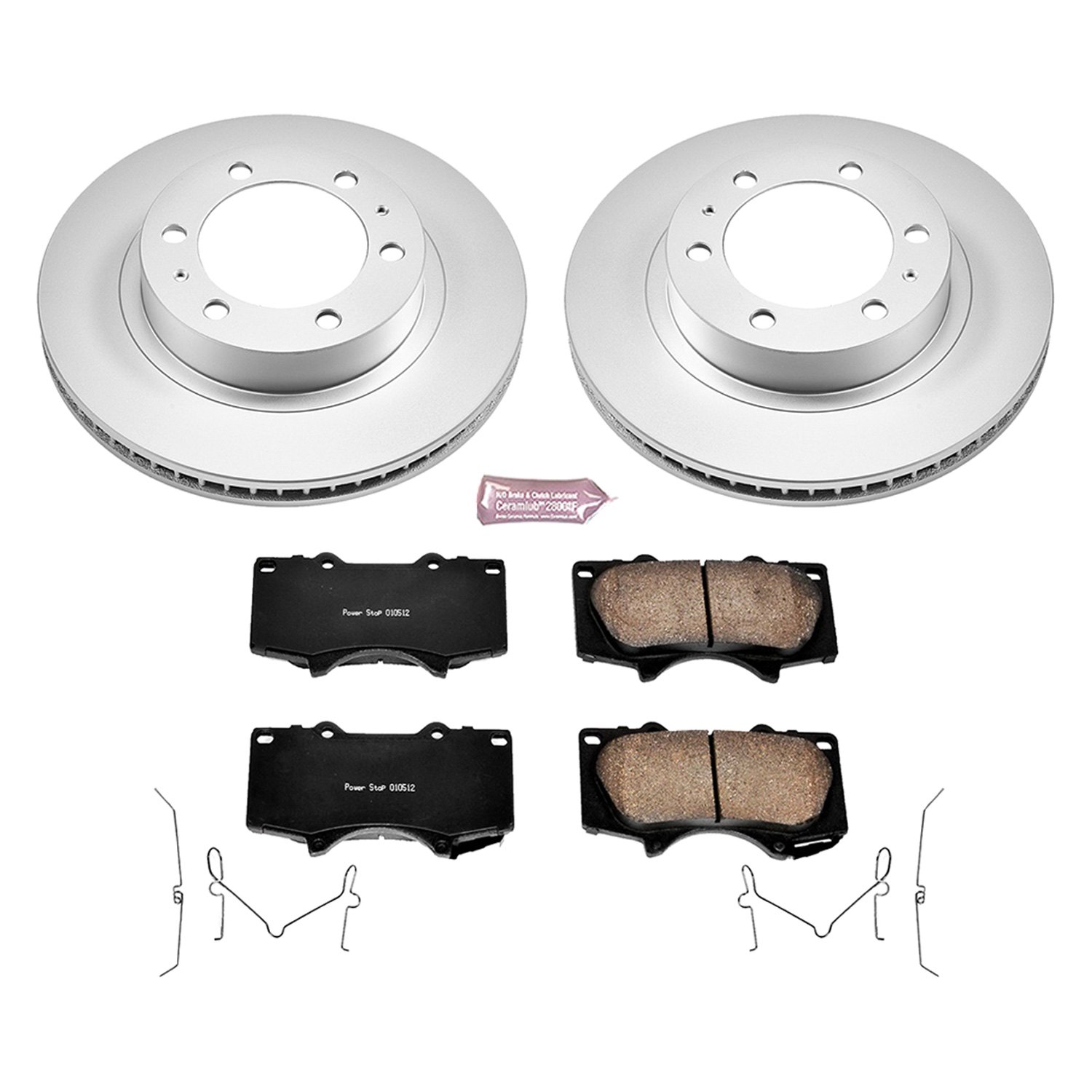 PowerStop® CRK137 Z17 Evolution Geomet® Plain Front Brake Kit