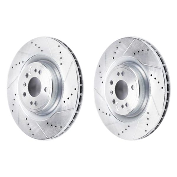 Power Stop EBR1460XPR Front Evolution Drilled and Slotted Rotor Pair 