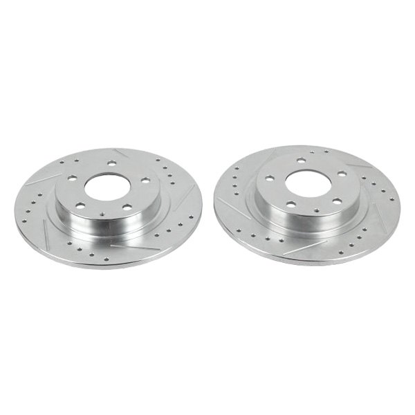 Power Stop JBR1597XPR Rear Evolution Performance Drilled Slotted & Plated Brake Rotor Pair