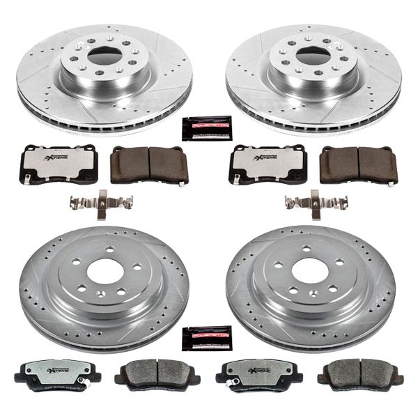 Power Stop K7891-26 Z26 Front Brake Kit-Drilled//Slotted Brake Rotor /& Carbon Ceramic Brake Pads