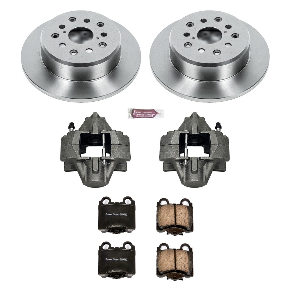 Calipers Ceramic Brake Pads OE Rotors Power Stop KCOE1149A Autospeciality Replacement Rear Caliper Kit 