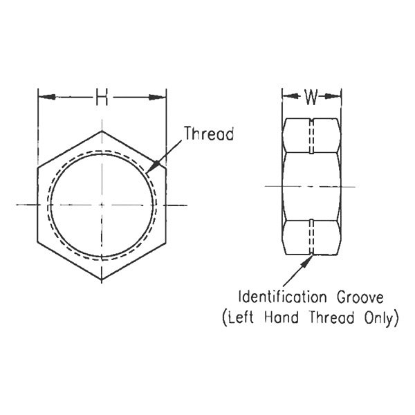 QA1® JNL4S Steel Jam Nut
