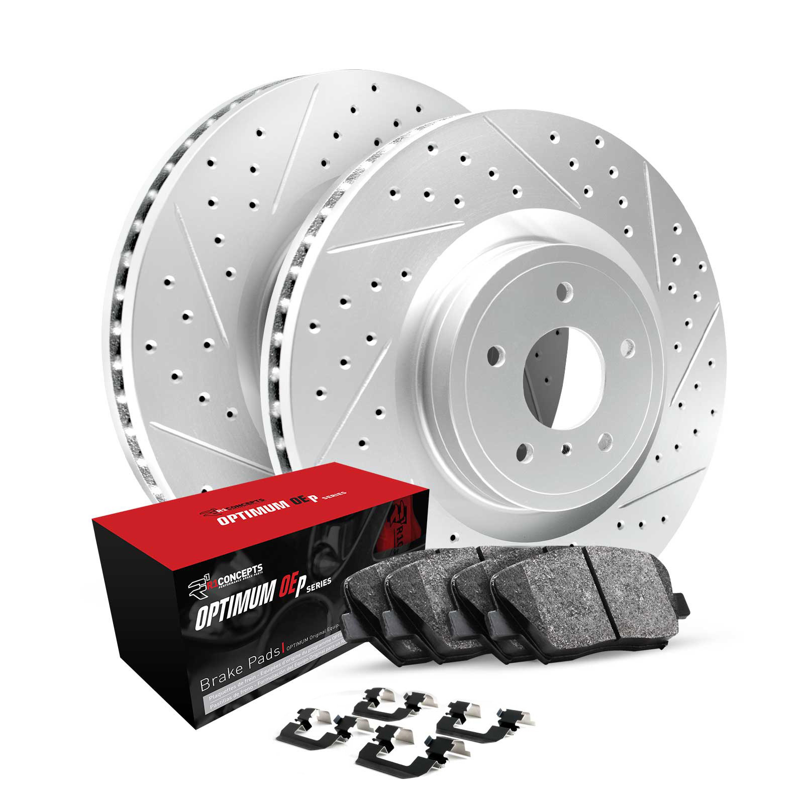 R1 Concepts WHPN1-13021 - Drilled And Slotted Black Disc Brake Rotor Set - View #7