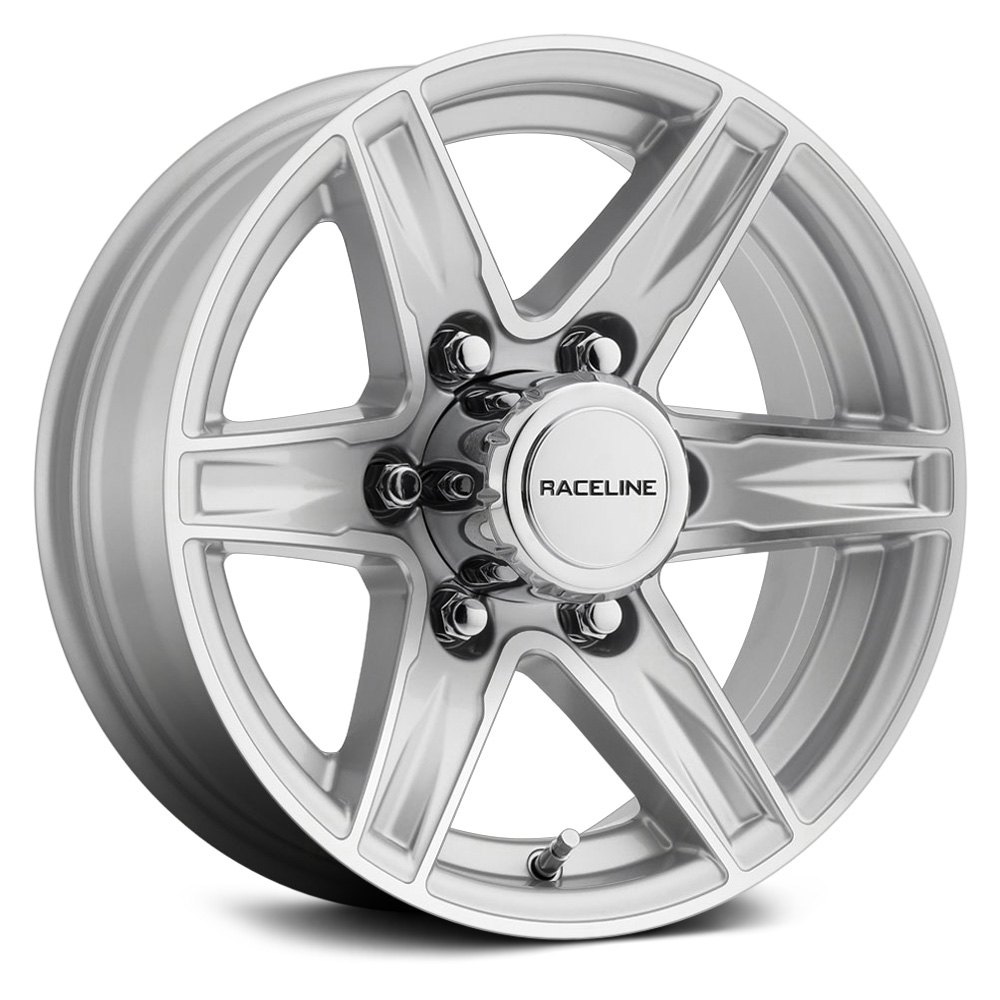 RACELINE® 810S STYLUS TRAILER Wheels Gloss Silver with Machined Face Rims