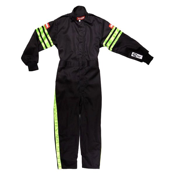 RaceQuip® 1950797RQP Pro1 Series Black with Green XXL Single Layer