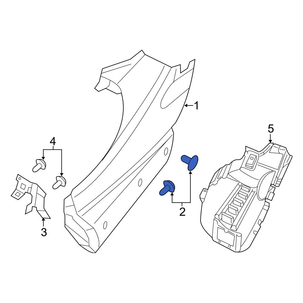 Ram OE 6106326AA Fender Screw
