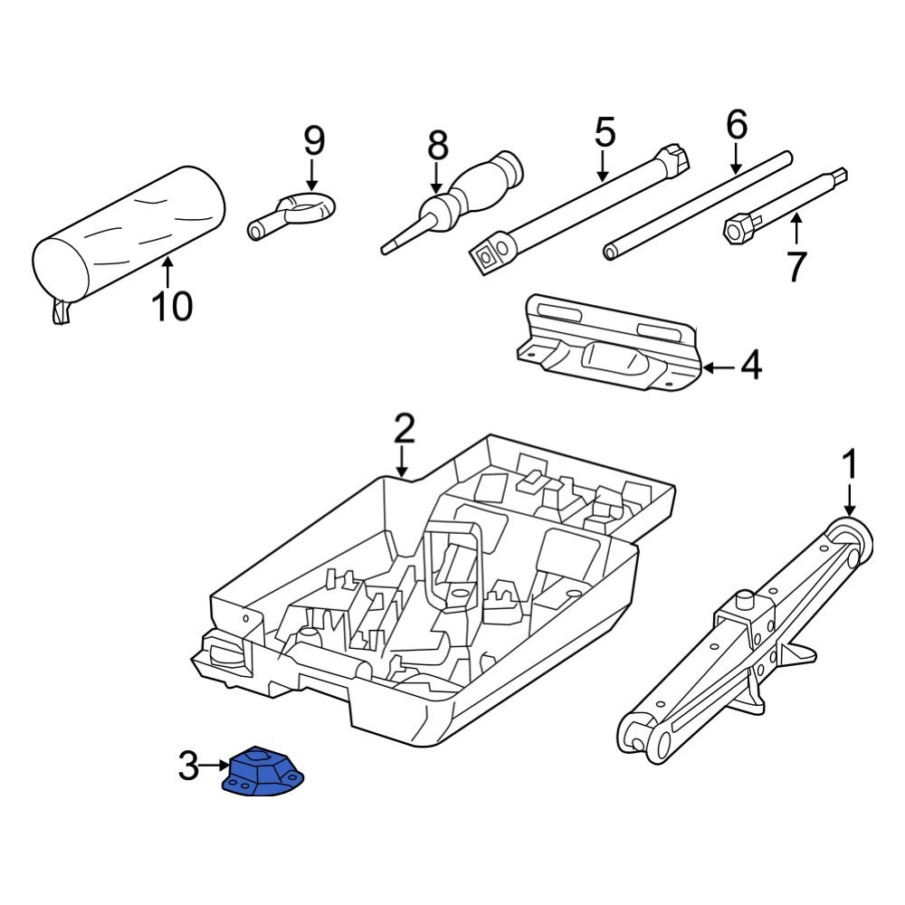 Ram OE 68101964AA Front Floor Jack Bracket