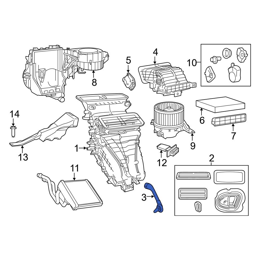 Ram OE 68201906AA A/C Evaporator Drain